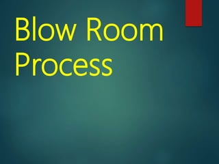 Blow Room
Process
 