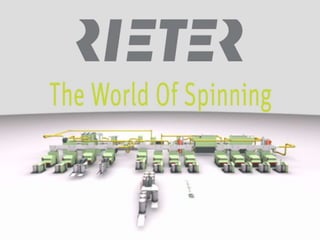 Modern Blow Room Line 
Blendomat 
Axiflow 
Cleaner 
Multiplex 
Mixer 
CVT Loptex Dustex 
 