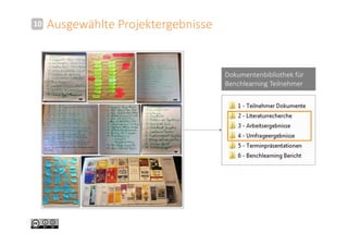 Ausgewählte Projektergebnisse10
Dokumentenbibliothek für
Benchlearning Teilnehmer
 