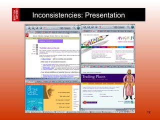 Inconsistencies: Presentation 