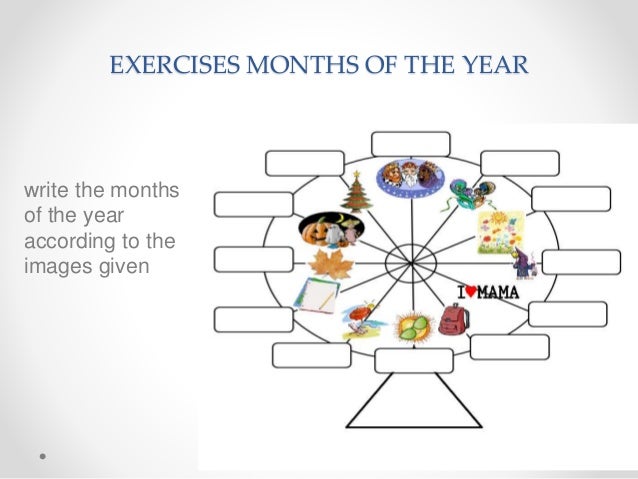 Number Names Worksheets days of the week exercises : Days of the week and months of the year