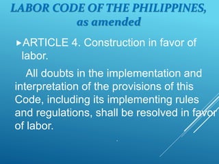 Labor Code | PPTX