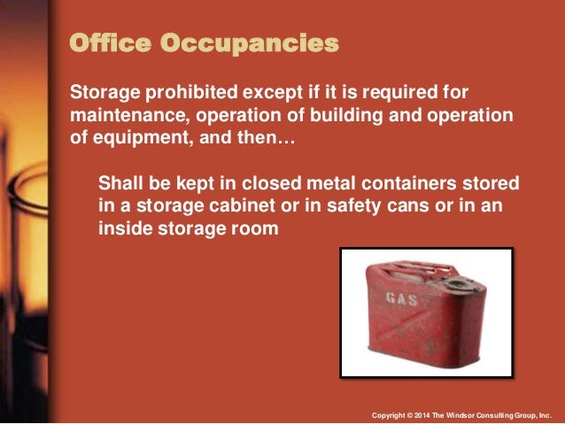 ... 48. Office Occupancies Storage ...