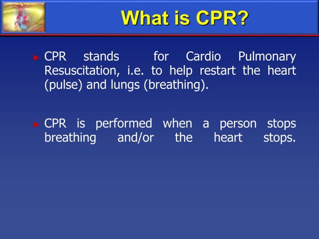 BLS ( Basic Life Support/ Cardiopulmonary Resuscitation ) | PPT