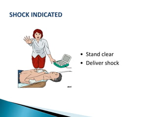 • Stand clear
• Deliver shock
 