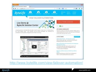 http://www.bytelife.com/view-failover-automation/
www.bytelife.com

 