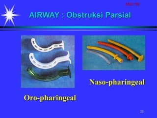 AGD 118
25
Oro-pharingeal
AIRWAY : Obstruksi Parsial
Naso-pharingeal
 