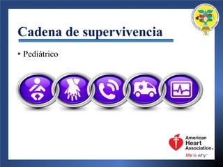 Cadena de supervivencia
• Pediátrico
 