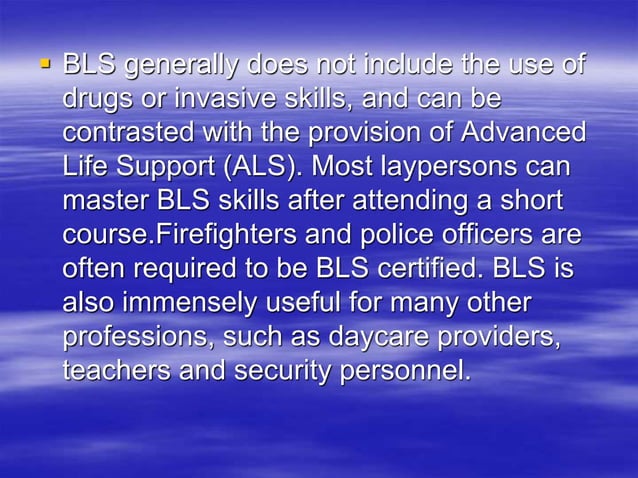 BLS AND ALS | PPTX | First Aid | Injuries