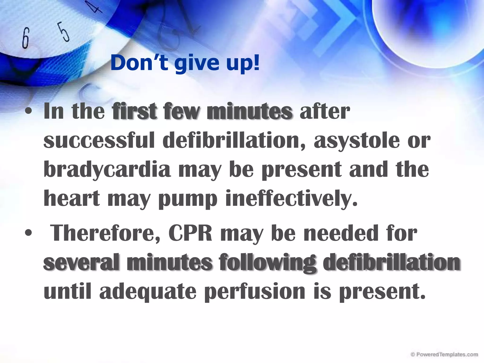 WHICH FIRST?There is insufficient evidence to support or refute CPR before defibrillation for in-hospital cardiac arrestOut of hospital witnessed SCA AED firstOut-of-hospital cardiac arrest is not witnessed  give about 5 cycles of CPR before checking the ECG rhythm and attempting defibrillation