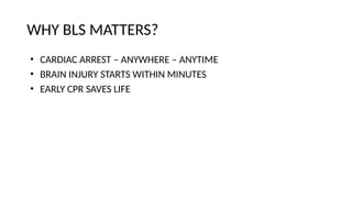 Bls Injury Mainly to learn airway managementBLS for professionals for doctors | PPTX