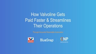 How Valvoline Gets
Paid Faster & Streamlines
Their Operations
Through Accounts Receivable Automation
 