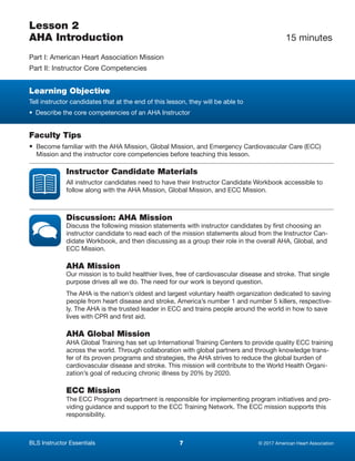 Bls instructor ess facultyguide_2017 | PDF