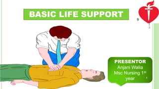 BASIC LIFE SUPPORT
PRESENTOR
Anjani Walia
Msc Nursing 1st
year
26-Jan-18
1
 