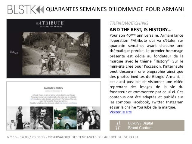 BLSTK Replay n°116 - la revue luxe et digitale 14.03 au 20.03.15
