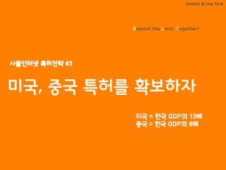 BLT patent & law firm
Beyond the Limit, Together!
미국, 중국 특허를 확보하자
 