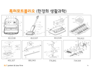 BLT patent & law firm
특허포트폴리오 (한경희 생활과학)
813,538 813,537 813,539
401,327
793,413
881,943 776,841 734,569
56
 