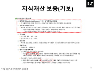 55
* 기술보증기금 지식재산(IP) 보증상품
지식재산 보증(기보)
 