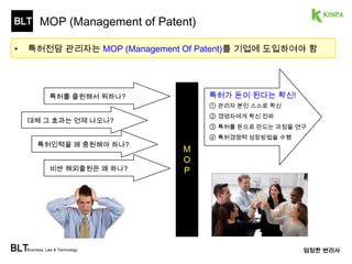 BLT 
특허권의 가치 = 국가별 시장규모에 비례한다. 
BLTBusiness, Law & Technology 엄정한 변리사 
 