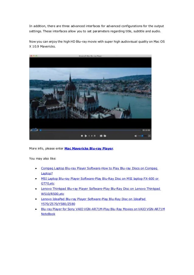 Blu Ray Disk Program For Mac