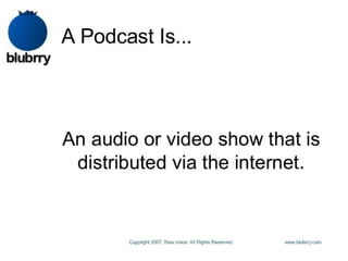 Blubrry Basics - Podcasting For Absolute Beginners | PDF