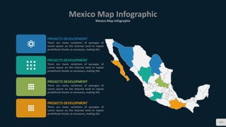 Mexico Map Infographic
Mexico Map Infographic
133
PROJECTS DEVELOPMENT
There are many variations of passages of
Lorem Ipsum on the Internet tend to repeat
predefined chunks as necessary, making this
PROJECTS DEVELOPMENT
There are many variations of passages of
Lorem Ipsum on the Internet tend to repeat
predefined chunks as necessary, making this
PROJECTS DEVELOPMENT
There are many variations of passages of
Lorem Ipsum on the Internet tend to repeat
predefined chunks as necessary, making this
PROJECTS DEVELOPMENT
There are many variations of passages of
Lorem Ipsum on the Internet tend to repeat
predefined chunks as necessary, making this
 
