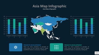 Asia Map Infographic
Asia Map Infographic
141
0
1
2
3
4
5
6
7
8
Category
1
Category
2
Category
3
Category
4
0
1
2
3
4
5
6
7
8
Category
1
Category
2
Category
3
Category
4
PROJECTS DEVELOPMENT
There are many variations of passages of
Lorem Ipsum on the Internet tend to repeat
predefined chunks as necessary, making this
PROJECTS DEVELOPMENT
There are many variations of passages of
Lorem Ipsum on the Internet tend to repeat
predefined chunks as necessary, making this
 