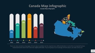 143
Canada Map infographic
Canada Map infographic
There are many variations of passages of lorem ipsum available, but the majority have suffered alteration in some form, by injected humour
randomized words which don't look even slightly believable. If you are going to use A passage of lorem ipsum, you need to be sure
.
2002 2008 2010 2012 2014 2015
20%
60%
70%
100%
30%
65%
 
