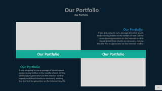 Our Portfolio
Our Portfolio
34
Our PortfolioOur Portfolio
If you are going to use a passage of Lorem Ipsum
embarrassing hidden in the middle of text. All the
Lorem Ipsum generators on the Internet tend to
repeat predefined chunks as necessary, making
this the first tru generator on the Internet tend to
Our Portfolio
If you are going to use a passage of Lorem Ipsum
embarrassing hidden in the middle of text. All the
Lorem Ipsum generators on the Internet tend to
repeat predefined chunks as necessary, making
this the first tru generator on the Internet tend to
Our Portfolio
 