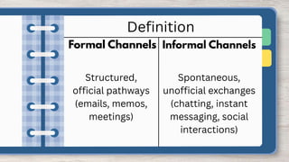 Understanding Formal and Informal Communication Channels in ...