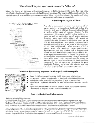 Toxic Blue-Green Algae Reminders