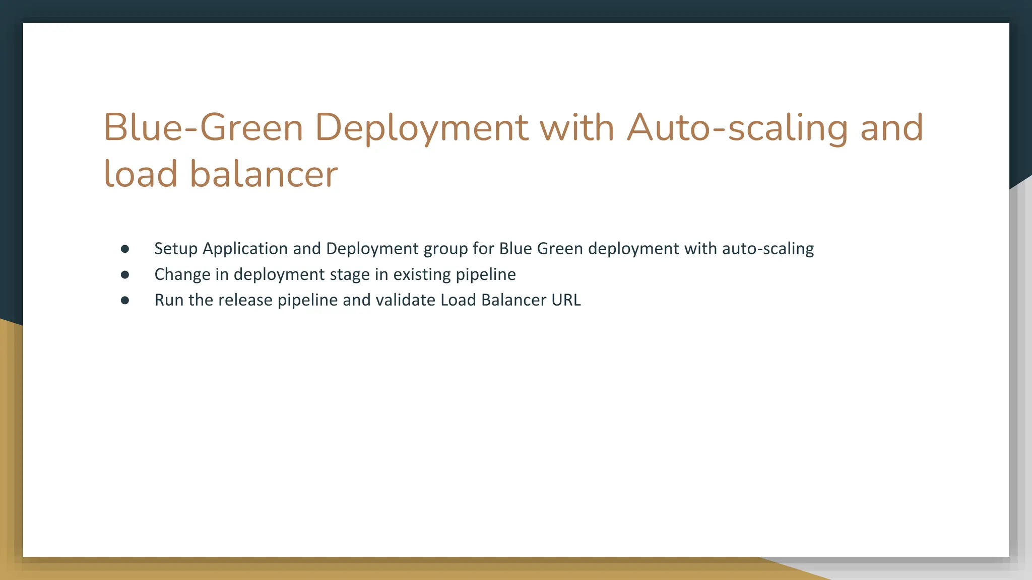 AWS EC2 Blue-Green Deployment using code deploy | PPT