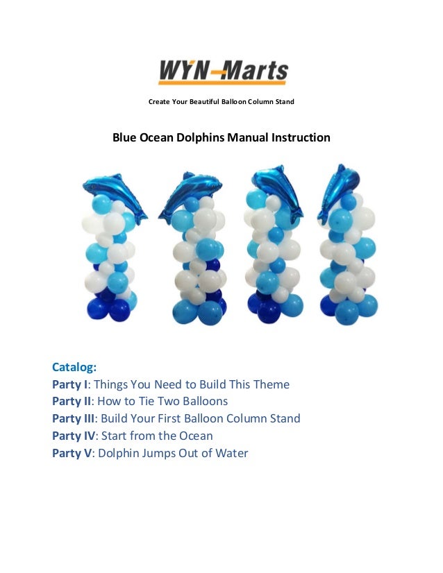 Dolphin Balloon Column Stand Instruction Party Zealot