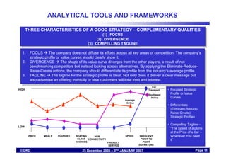 ANALYTICAL TOOLS AND FRAMEWORKS

       THREE CHARACTERISTICS OF A GOOD STRATEGY ––COMPLEMENTARY QUALITIES
        THREE C...