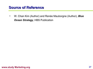 Source of Reference W. Chan Kim (Author) and Renée Mauborgne (Author),  Blue Ocean Strategy , HBS Publication 