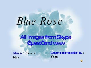 All images from Skype ‘quest’ and www Original composition by  : Yang Music:   Love is blue Blue Rose 