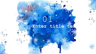 感谢您下载包图网平台上提供的PPT作品，为了您和包图网以及原创作者的利益，请勿复制、传播、销售，否则将承担法律责任！包图网将对作品进行维权，按照传播下载次数进行十倍的索取赔偿！
ibaotu.com
01
Enter title text
 