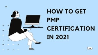 HOW TO GET
PMP
CERTIFICATION
IN 2021
01
 
