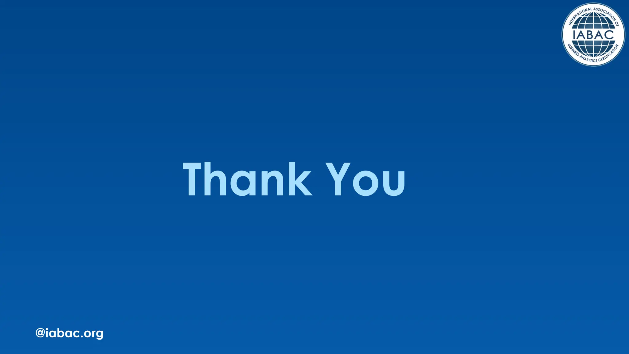 @iabac.org
Thank You
 