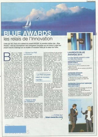 Blue awards - La Tribune 12-12-14