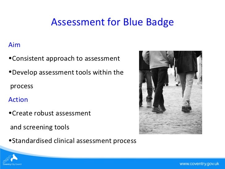 Blue badge reform assessments event 28 march 2012 presentatio…
