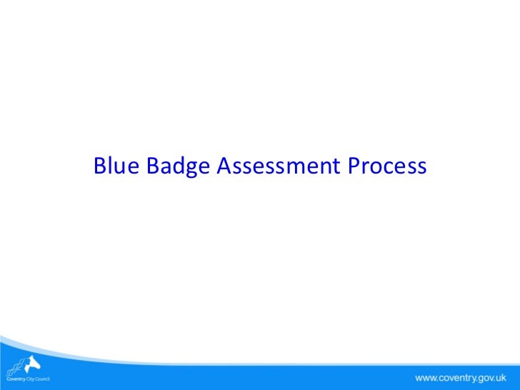 Blue badge reform assessments event 28 march 2012 presentatio…