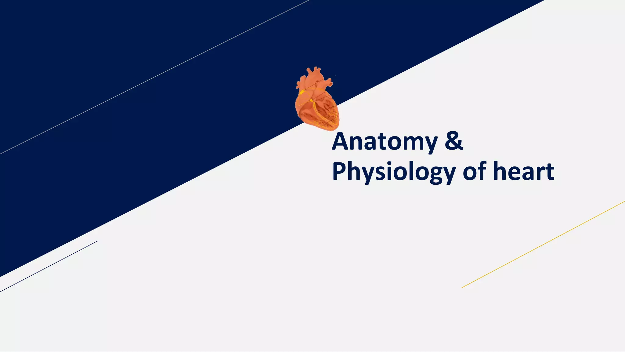 Anatomy &
Physiology of heart
 