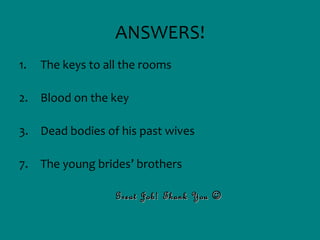 Bluebeard Keys Bluebeard | PPT