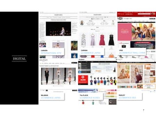 CARVEN

CARVEN

UGG

INTERNATIONAL SITE

eCOMMERCE JAPAN

eCOMMERCE TMALL CHINA

DIGITAL

BALMAIN

The PLACE

RADLEY

eCOMMERCE JAPAN

eCOMMERCE KOREA

eCOMMERCE SEA

7

 