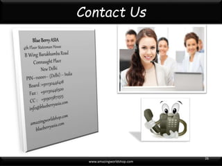 Contact Us
www.blueberryasia.com
26
 