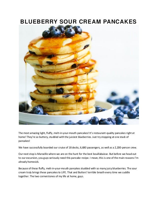 Blueberry Sour Cream Pancakes