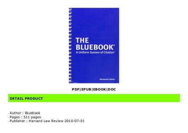 [PDF] Bluebook a Uniform System of Citation (Bluebook