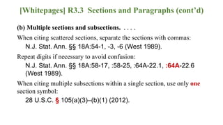Quoting Subsections Bluebook citation for law student referencing | PDF