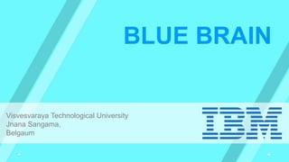 BLUE BRAIN
Visvesvaraya Technological University
Jnana Sangama,
Belgaum
 